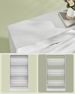 Armoire à chaussures <span class=keywords><strong>VASAGLE</strong></span> en MDF pour entrée, 4 niveaux, ultra-fine, armoire à chaussures rabattable, meubles de salon, étagère à chaussures - Product Image 5