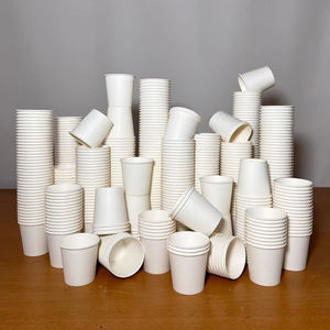 Gobelets en papier jetables à paroi simple épaissie 4oz 10oz 50 pièces pour usage domestique et commercial, gobelets blancs pour boissons chaudes - Product Image 3