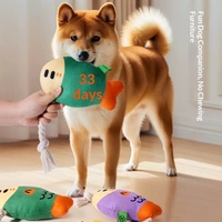 Jouet à mâcher interactif NCI PET de luxe en peluche, simulation de poisson à tête ronde, résistant aux morsures, anti-ennui pour chiens, intérieur/extérieur