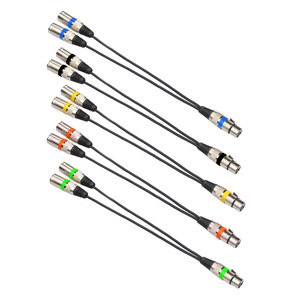 Câble <span class=keywords><strong>XLR</strong></span> coloré 2 en 1, prise femelle <span class=keywords><strong>XLR</strong></span> 3 broches vers double prise mâle, séparateur en Y, rallonge pour amplificateur, haut-parleur, casque, mixeur - Product Image 5