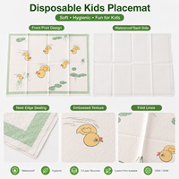 Factory Direct Custom Printed Disposable Kids Placemat 40cm Width Custom Length Food-Grade BPA-Free with Custom Box Made China