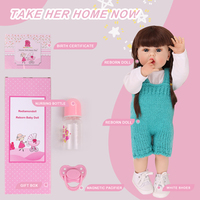 Vente en gros en stock 24 pouces plus récent réaliste 60cm fille bébé Reborn poupée Bebe Reborn Poupées bébé Reborn en silicone