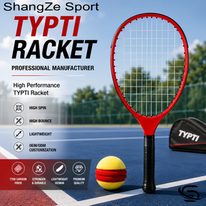 Racchetta da Tennis in Fibra di Carbonio OEM TYPTI T700, Leggera e Portatile, Design Personalizzato con Rete in Nylon - Product Image 2