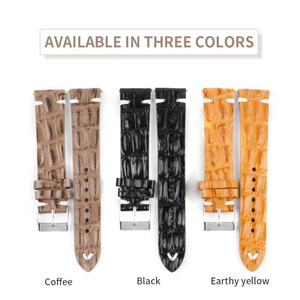 Bracelet de montre en cuir véritable à motif crocodile personnalisé OEM, à libération rapide, style vintage, pour un usage professionnel, décontracté et quotidien - Product Image 4