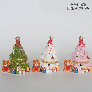 Velas Aromáticas de Cerámica <span class=keywords><strong>con</strong></span> Forma de Árbol de Navidad para Comercio Exterior al por Mayor - Adornos Decorativos de Escritorio <span class=keywords><strong>con</strong></span> un Lindo Osito y un Árbol de los Deseos - Product Image 4