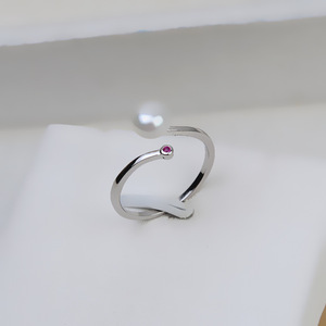 Bague ajustable en argent S925 Wenchi pour femme, design simple à ouverture, 4-8 perles, accessoires de bijoux DIY, 16812 Chine - Product Image 2