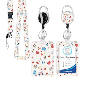 Nouvelle trousse de premiers secours avec clip de badge robuste en forme de cœur et enrouleur rétractable pour badges et cartes d'identification d'ambulance et d'hôpital - Product Image 1