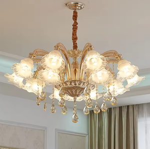 Zèle éclairage meilleur vendeur cristaux décoratif rond pendentif blanc cristal lâche lustre lumière - Product Image 2