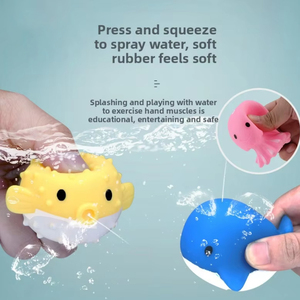 Juguetes <span class=keywords><strong>de</strong></span> Baño para Bebés, Lindos Juguetes Flotantes <span class=keywords><strong>de</strong></span> León Marino, Juego <span class=keywords><strong>de</strong></span> Juguetes <span class=keywords><strong>de</strong></span> Plástico y Goma con Bolsa <span class=keywords><strong>de</strong></span> Red, Juguetes Cognitivos Tempranos para Niños - Product Image 4