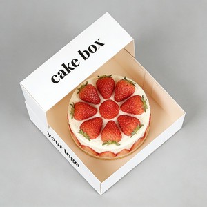 Scatola <span class=keywords><strong>per</strong></span> Torte Riciclabile Personalizzata in Cartone <span class=keywords><strong>per</strong></span> <span class=keywords><strong>Alimenti</strong></span>, Confezione <span class=keywords><strong>per</strong></span> Dolci e Dessert, Scatola Pieghevole Monopezzo Fustellata <span class=keywords><strong>per</strong></span> Asporto Torte - Product Image 1