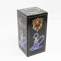 Petit modèle de chicha moderne minimaliste en métal de style arabe avec trois foyers, ensemble de chicha à double tube et accessoires Shisha