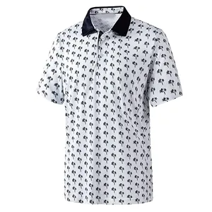 Camisa de Golf de poliéster 100% para hombre, Polo con impresión por sublimación, logotipo personalizado