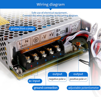 Fuente de Alimentación SC-120-12 de 120W con Cargador de Batería 13.8V 8A para CCTV y Control de Acceso