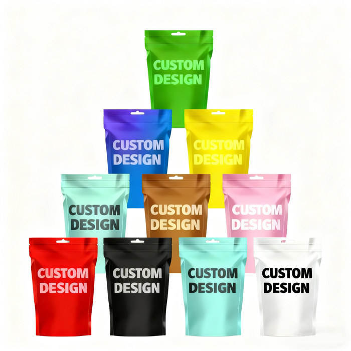 Custom Printed Resealable Ziplock Food Grade Doypack Smell Proof Stand Up Pouches Aluminum 3.5G Plastic Packaging Mylar Bags