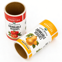 Autocollant en vinyle personnalisé pour bouteille de jus de fruits, autocollant adhésif pour imprimante, étiquette pour bouteilles de jus en plastique, papier autocollant brillant pour emballage