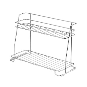Hua Simeng Stainless Steel Double Layer Storage Rack 304 Metal Countertop <b>Draining</b> Rack For Kitchen <b>Bathroom</b> Modern Design - Product Image 1
