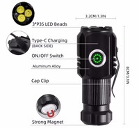 Lampe de travail magnétique compacte super lumineuse, lampe torche LED rechargeable de poche pour l'exploration, la survie et la réparation