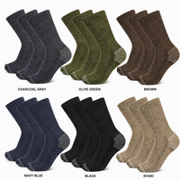 Chaussettes de randonnée épaisses en gros avec logo personnalisé OEM, chaussettes de trekking d'extérieur rembourrées, soutien de la voûte plantaire renforcé, pour hommes et femmes, en vrac