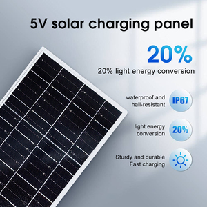Monocrystalline Silicon <b>Solar</b> Panel Charger, IP67 Waterproof 5V 6W with Type-C/DC Port Mount Bracket for Outdoor CCTV IP <b>Camera</b> - Product Image 6