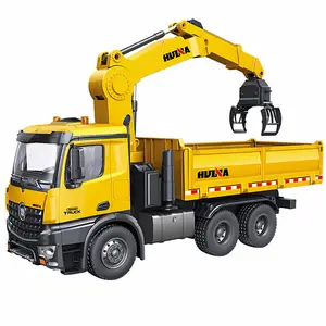 RC Trucks HUINA 1575 1/14 Timber Crane Grab for Adults Dump Car Model Toy 2.4G Radio 1200MAH Battery Toys for Boys Kids hot sell