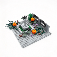 Ensemble de blocs de construction MOC Halloween Cemetery Street View, modèle de scène à assembler soi-même, kit de briques décoratives de collection pour bureau