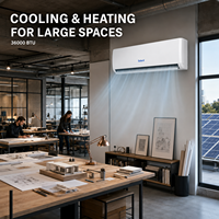 Climatiseur mural split hybride solaire 36000 BTU 3 tonnes à onduleur DC avec compresseur rotatif double SANYO certifié CE R32