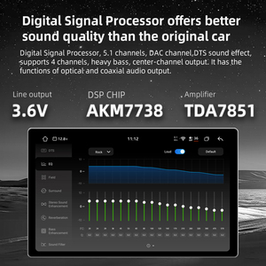 Uis 7870 13 "2K Android Xe Đài Phát Thanh Stereo Video Navigation Phổ Màn Hình 360 Máy Ảnh <span class=keywords><strong>Dsp</strong></span> Wifi 4G Carplay GPS Khuếch Đại RGB - Product Image 4