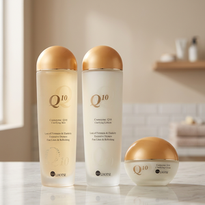 ELLELHOTSE COENZYME Q10 ENSEMBLE DE SOINS DU VISAGE (3PCS) Ingrédients coréens de haute qualité coffret cadeau éclaircissant anti-rides sans cruauté - Product Image 3