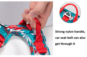 トゥルーラブファッション 反射素材ナイロン製 調節可能ペットハーネス 卸売 ノープル脱走防止 犬用ハーネス トレーニング・散歩用ハンドル付き - Product Image 4