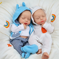 Poupée Bébé Reborn en Silicone Corps Entier de 16 Pouces, Réaliste et Hyper-réaliste, Poupée Garçon Tendance, Jouet Éducatif, Peut Boire et Faire Pipi, Cadeaux