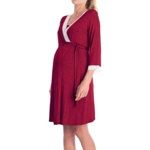 Vestido de Maternidad de Encaje de Manga Corta, Pijama para Mujer Embarazada, Superventas - Product Image 6
