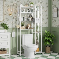 Étagère de rangement de support de toilette domestique en métal évolutif