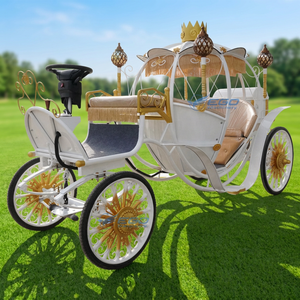Chariot de mariage électrique de haute qualité en forme de citrouille, chariot moderne en forme de citrouille pour événements extérieurs - Product Image 1