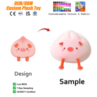 Peluche personnalisée cochon mignon, animaux en peluche sur mesure pour enfants, cadeaux de Noël, décoration intérieure, peluches Kawaii, mascotte OEM