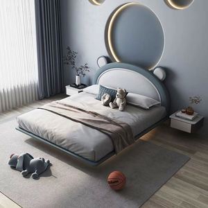 Cama creativa de madera maciza para niños con diseño de oso adorable para niños y niñas Marco resistente para niños pequeños a adolescentes - Product Image 3