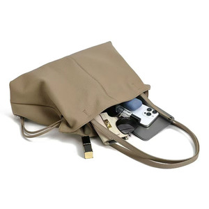 Bolsos Tote de Cuero Genuino para Mujer, Bolsos de Hombro de Cuero Real con Logotipo Personalizado, Bolsos de Mano de Moda para Dama, Venta al Por Mayor de Lujo - Product Image 4