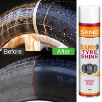 Limpiador de Neumáticos SANVO, Spray Líquido Abrillantador de Neumáticos, Espuma Alta, Limpieza Profunda, Cuidado de Llantas y Ruedas, Protector de Neumáticos ISO