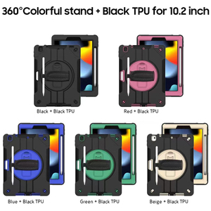 Funda protectora de cuerpo completo de alta resistencia, funda para tableta con correa de mano para <span class=keywords><strong>iPad</strong></span> de 10,2 pulgadas, soporte giratorio 360, funda de TPU para <span class=keywords><strong>iPad</strong></span> <span class=keywords><strong>12</strong></span>,<span class=keywords><strong>9</strong></span> - Product Image 5