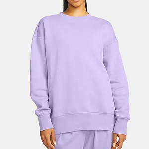 Venta al por mayor de diseño personalizado de las mujeres 100% algodón pulóver sudaderas nueva manga larga estilo cuello redondo de invierno tejido de punto patrón 3D - Product Image 5