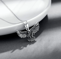 Colliers pendentifs faucon volant en argent sterling 925 - Vente en gros - Cadeaux pour hommes et femmes - Bijoux