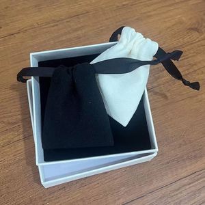 Hot Selling Custom Logo Printed 100% Organic Cotton Double <b>Drawstring</b> Bag Promotional <b>Pouch</b> for Gift Packing - Product Image 3