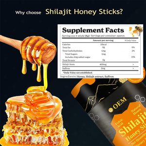 OBM Suppléments à base de résine à formule douce, à base de plantes, vitamines, bâtonnets de miel, Shilajit cultivé en milieu sauvage, en emballage en bouteille - Product Image 2