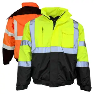 Chaqueta reflectante de seguridad para el invierno, reflectante para la construcción de carreteras