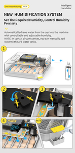 Wonegg kiểm soát độ ẩm 48 xoay lồng ấp Fan Cá trứng lồng ấp Jar lồng ấp trứng cho chim nhỏ - Product Image 3