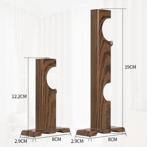 KYOK Fashion Style Simple Shaped Brown Wood Grain Stick <b>Curtain</b> Baton for interior decoration - Product Image 3