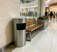 Poubelle intérieure moderne et élégante en acier inoxydable, poubelle à compartiment unique durable pour la décoration des bureaux et des hôtels
