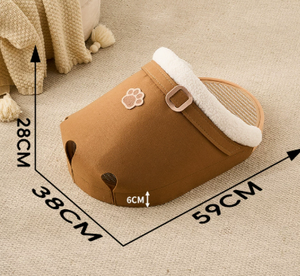 Cama Impermeable para Mascotas, Cama Inclinada de Felpa para Gatos, Diseño Antideslizante, Cama de Descanso Interior para Cachorros - Product Image 5