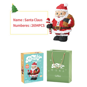 Nouveaux jouets de <span class=keywords><strong>puzzle</strong></span> <span class=keywords><strong>3D</strong></span> CAYI pour Noël, Père Noël, arbre, blocs de construction, ensembles de briques MOC, briques créatives de Noël, jouets cadeaux pour enfants - Product Image 6