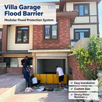 Barrière anti-inondation automatique auto-élévatrice, porte de contrôle des inondations hydrodynamique en acier inoxydable, capacité de charge de 3400 lb, villa, sous-sol, garage