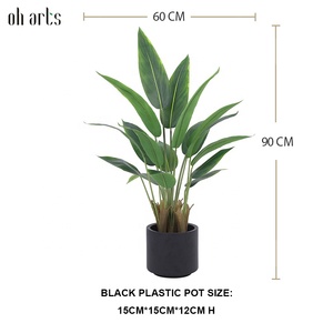 OH ARTS Plante artificielle Oiseau de paradis, grande plante, faux arbre <span class=keywords><strong>en</strong></span> soie, feuille de <span class=keywords><strong>bananier</strong></span> <span class=keywords><strong>en</strong></span> <span class=keywords><strong>pot</strong></span> pour intérieur, extérieur, jardin, centre commercial - Product Image 3